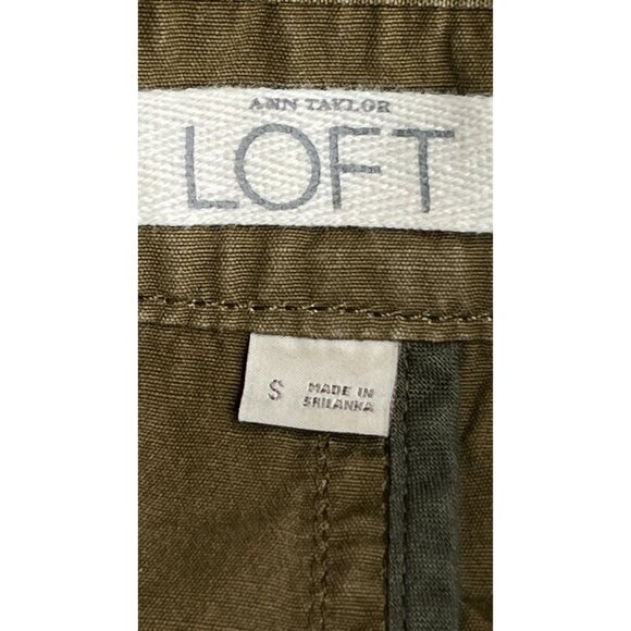 Anne Taylor Loft Olive Field Jacket Size S Women's Button Zip Drawstring Close - Picture 13 of 13